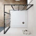 thumbnail image 5 of Sunny Shower 34"D×34"W×72"H Corner Entry Sliding Shower Doors Shower Enclosure,1/4" Clear Glass,Black Check Finish, 5 of 11