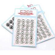 YICBOR 288sets/lot Sew-on PressSnap Buttons Metal Snap Fastener Buttons Press Button for Sewing Clothing(Silver Nickle, 6mm)