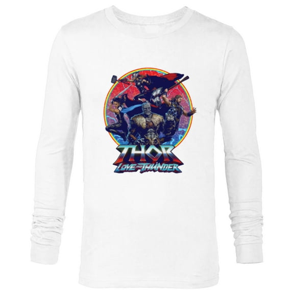 Marvel Thor: Love and Thunder Character Badge - Long Sleeve T-Shirt for Men - Customized-White
