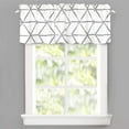 thumbnail image 2 of DriftAway Raymond Geometric Triangle Trellis Pattern Room Darkening Window Curtain Valance Gray White 52"x14"+2"Header, 2 of 8