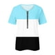 thumbnail image 4 of Blusa informal con cuello en V y manga corta con estampado de verano para mujer con estilo OAVQHLG3B Store  lin121212, 4 of 5
