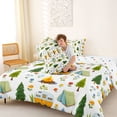 thumbnail image 4 of Catabedysis Floral Camping Full Size Comforter Sets,Caravan Tent Pattern Bedding Comforter Set For Boys,Multicolor,Polkadot Reversible,3 Pieces,1 Comforter and 2 Pillowcases, 4 of 7