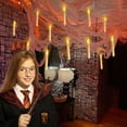 thumbnail image 6 of COCOBELA 12 Pcs Floating Candles with Wand, Magic Hanging Candles Flameless, Flickering Warm Light LED Taper Candle with Wand Remote, Battery Operated Window Candle for Halloween Witch Wizzard Decor, 6 of 11