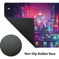 thumbnail image 3 of Retro Japanese Anime Gaming Mouse Pad XL Cool Dark Purple Red Vaporwave City Extended Large Desk Mat Big Mousepad Non-Slip Rubber Base Stitched Edge Long Desk Pad for Desktop Computer,31.5×11.8 in, 3 of 6