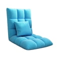 thumbnail image 4 of Silla de piso plegable ergonómica con respaldo para sala de estar, oficina en casa Azul, 4 of 9