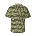 thumbnail image 3 of Haiem Green Snake Printed Hawaiian Shirt for Men - Men’s Casual Beach Summer Shirts - Stretch Fabric with Modern Fit-Large, 3 of 9