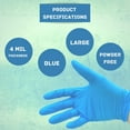 thumbnail image 3 of SSBM 4 Mil Finger Texture Disposable Exam Grade, Excellent Dexterity & Comfort Blue Nitrile Gloves Large, 48000 Pieces, 3 of 4