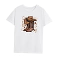 thumbnail image 3 of Camiseta para mujer con cuello redondo, camiseta básica femenina para viajes de mochilero L, 3 of 7
