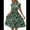 Green, variant on Floral Dress for Women Wedding Guest Crewneck Short Sleeve Tie Waist Midi Flowy Boho Beach Dresses Green S