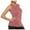 Pink, variant on Women Workout Yoga Pleated Gym Shirt Athletic Racerback Tank Top