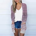 thumbnail image 2 of CEHVOM Cardigan Décontracté à Poches Manches Longues Imprimé Floral pour Femmes Liquidation, 2 of 5