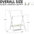 thumbnail image 3 of Baby Clothing Rack for Baby Shower Pets Dolls, Baby Clothes Rack with Storage Shelf & Double Rods, Toddler Clothes Rack, Mini Closet Baby Shower Rack (White), 3 of 9