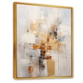 thumbnail image 2 of Designart "Cubic Perspective In Beige And Gold II" Abstract Collages Floater Framed Canvas Wall Art, 2 of 5