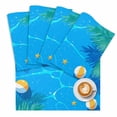 thumbnail image 2 of Summer Pool Water Palm Leaves Placemats Set of 4,Wipeable Washable Table Mats for Dining Tables, Beach Balls Starfish Place Mats for Kitchen Event Party Tabletop Decor, 2 of 9