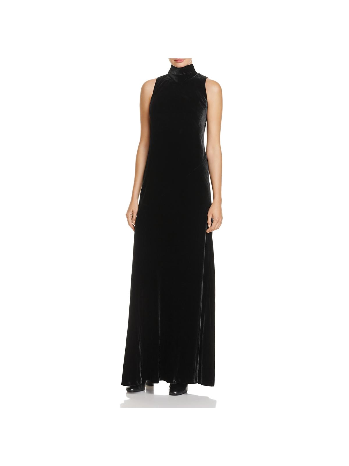 mock neck evening gown