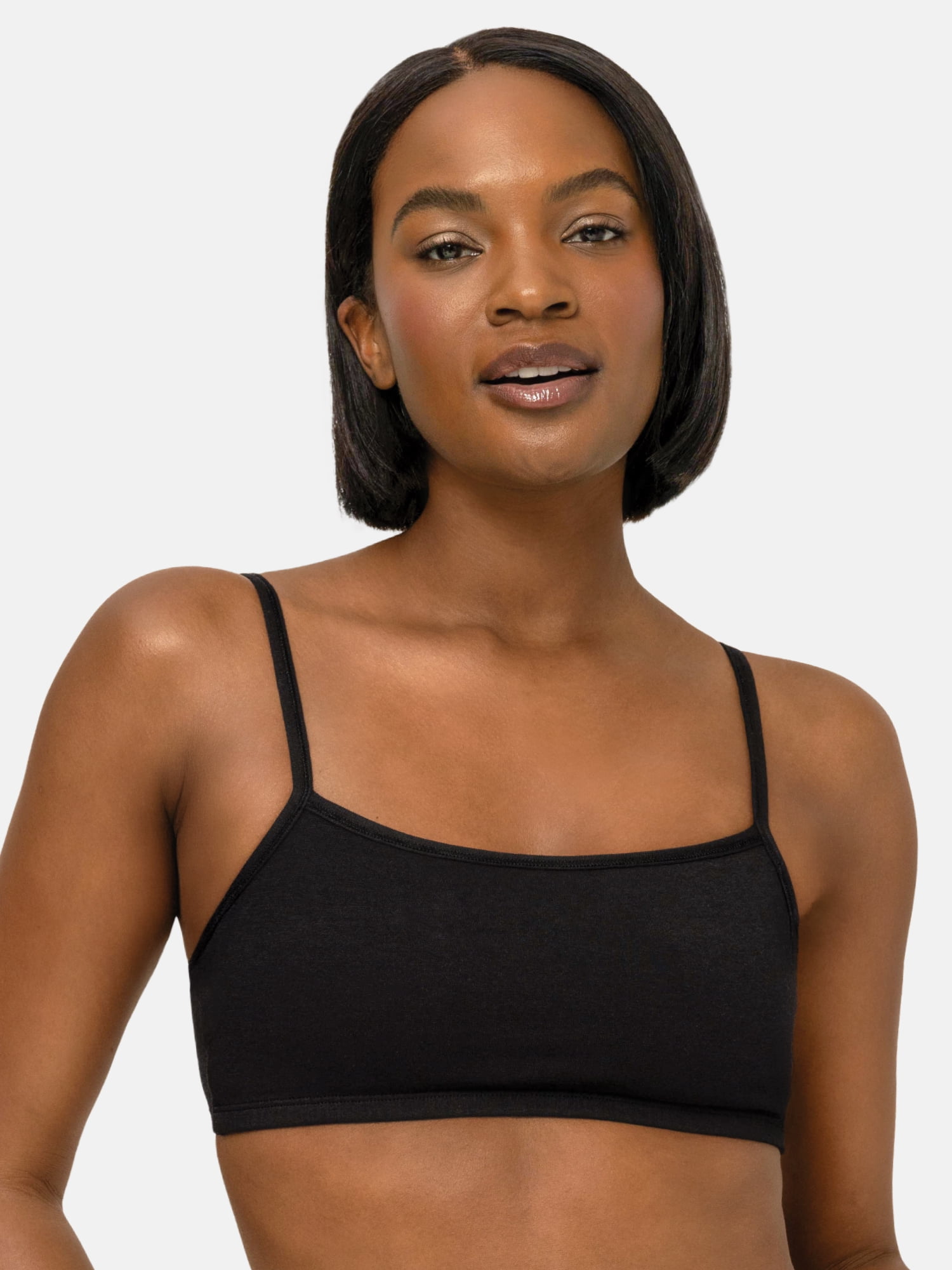 Fruit of the Loom Women's Cotton Cami Bralette, 5-Pack, Sizes XS-4XL