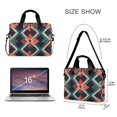 thumbnail image 3 of FORMRS 16" Laptop Bag Carrying Sleeve Case with Handle Travel Shoulder Briefcase, Green Abstract, 3 of 8