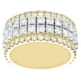 thumbnail image 2 of 10K Yellow Gold Round Diamond Tiered Prong Set Weddinng Band 11mm Ring 4.25 CT., 2 of 5