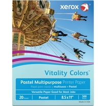 Xerox Vitality Pastel Multipurpose Paper - Blue Letter - 8 1/2" x 11" - 20 lb Basis Weight - 500 / Ream - Blue