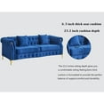 thumbnail image 5 of Hybition 3 Piece Living Room Set, Mid-century Style Sofa,Button Tufted Armchair Loveseat Couch with Square Pillows and Nailhead Trim for Living Room - Blue, 5 of 8