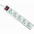 thumbnail image 2 of 5-Socket Electric Power Strip, Multiple Socket - 5-Socket Electric Power Strip + Switch, Electric Power Strip Extension - 5P / 16A / - White - 3M, 2 of 4