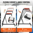 thumbnail image 6 of SKYSHALO Heavy Duty Foldable Creeper, with Adjustable Height 45.7" to 66.3", 400 LBS Capacity High Creeper, Automotive Topside Creeper, 4 Swivel Caster Wheels, 6 of 9