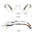thumbnail image 2 of Womens Half Moon Spring Hinge Reading Glasses 2.0 Fashion Diamond Pink Readers +2.0, 2 of 5