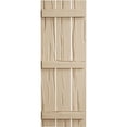 thumbnail image 3 of Ekena Millwork 17 1/2"W x 62"H Rustic Three Board Spaced Board-n-Batten Riverwood Faux Wood Shutters (Per Pair), Primed Tan, 3 of 11