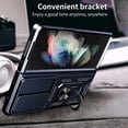 thumbnail image 6 of FIEWESEY for Samsung Galaxy Z Fold 4 5G Case,Shockproof with 360 Degree Ring Stand & Slide Lens Cover & Support Magnetic Car Mount for Samsung Galaxy Z Fold 4 5G 2022 (Blue), 6 of 8