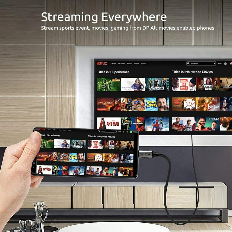 HDMI USB-C 8k/4k Cable Kit Compatible with Samsung Galaxy A8 Star