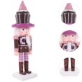 thumbnail image 2 of Wooden Nutcracker Ornament Desktop Decorative Cake Design Nutcracker Figurine Puppet Toy, 2 of 8