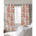 thumbnail image 3 of Fsddascl Burnt Orange Botanical Blackout Curtains for Bedroom/Living Room, Thermal Insulated Kitchen Curtains, Vintage Nature Flower Grommet Darkening Window Treatment Drapes 52"x54"x2, 3 of 8