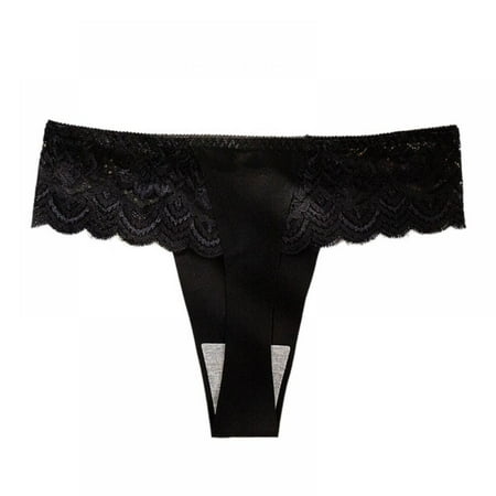 

Xmarks Lace Thongs for Women Thong Underwear Women Lace Panties Women Underwear Cotton Thongs for Women Black 105-125LBS