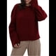 thumbnail image 3 of Suéteres de Cuello Redondo para Mujer, Conjuntos de Otoño, Tops de Punto Acanalado de Larga A Vino Tinto M, 3 of 10
