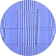 thumbnail image 1 of Ahgly Company Machine Washable Indoor Round Abstract Blue Contemporary Area Rugs, 7' Round, 1 of 4