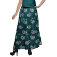 thumbnail image 5 of Moomaya Flared Skirt With Tie Waist Printed Long Skirt Plus Size Summer Wear, 5 of 6