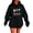 Black, variant on Oversized Hoodies for Women Plus Size Drawstring Graphic Hoodie Loose Preppy Sweatshirt with Pocket Womens Pullover