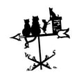 thumbnail image 4 of Veleta de metal con forma de gato, adorno retro de hierro, veleta de viento animal para decoración de jardín, granja, terraza, patio, 4 of 8