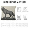 thumbnail image 5 of Jiayy  Throw Pillow Cover,Howling Wolf Square Throw Pillow Cases，Vintage Style Wilderness Rustic Coyote Retro Mascot Throw Cushion Covers for Couch Sofa Chair Bedroom, 5 of 5