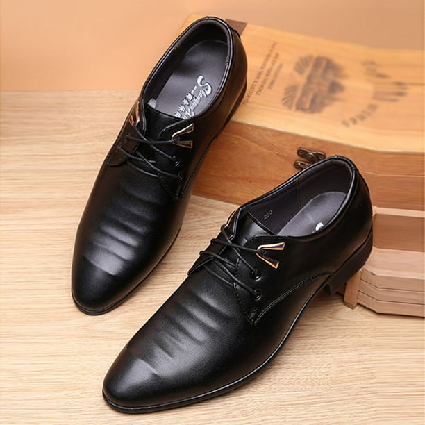Patent shoes shop with suit