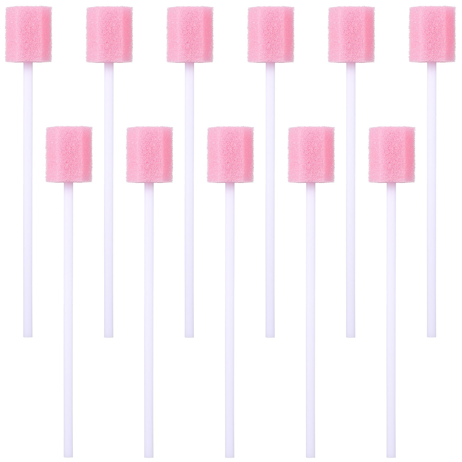 MasteelfCA ROSENICE 100 Pcs Éponge de Soin Buccal Jetable pour Nettoyage des Dents (Rose)