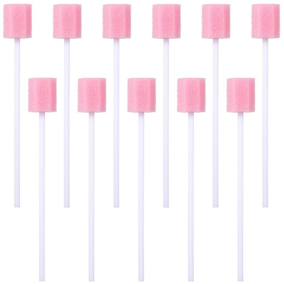 EeaseMX ROSENICE - 100 hisopos desechables para el cuidado bucal (rosa)