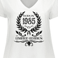 thumbnail image 4 of Inktastic Born in 1985 Limited Edition Women's Plus Size V-Neck T-Shirt, 4 of 5