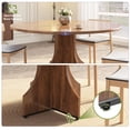 thumbnail image 2 of QinaQin Table à Manger Ronde de 47 Pouces pour 4 à 6 Personnes, Table Ronde Rustique de Style Ferme avec Base à Piédestal, 2 of 7