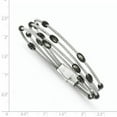 thumbnail image 2 of 925 Sterling Silver Ruthenium-plated Bead Slide Clasp Bracelet, 2 of 2