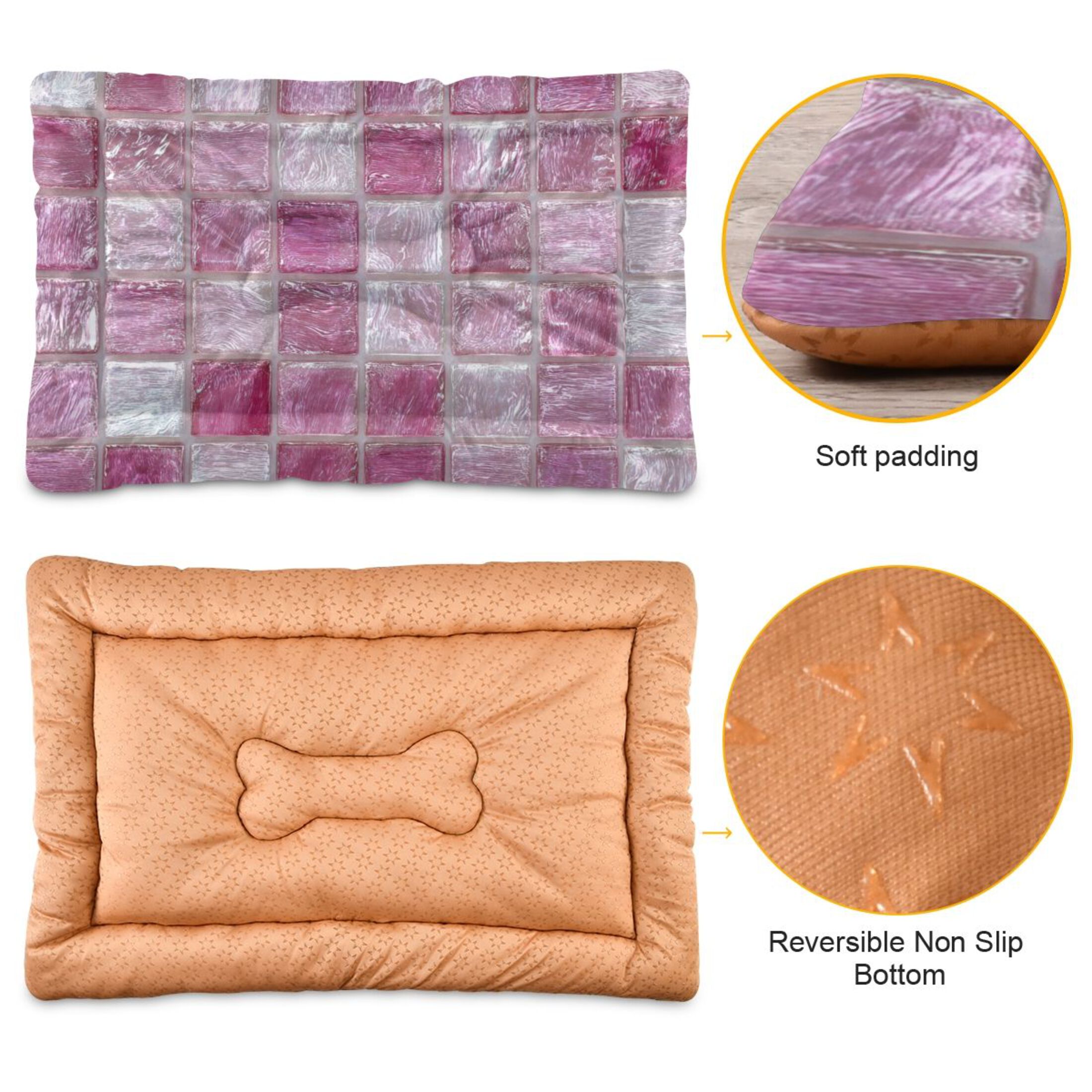 Cozy Mat Pet Bed Indoor Outdoor Warm Soft For Cat Dog Puppy(S/M) Reflecting