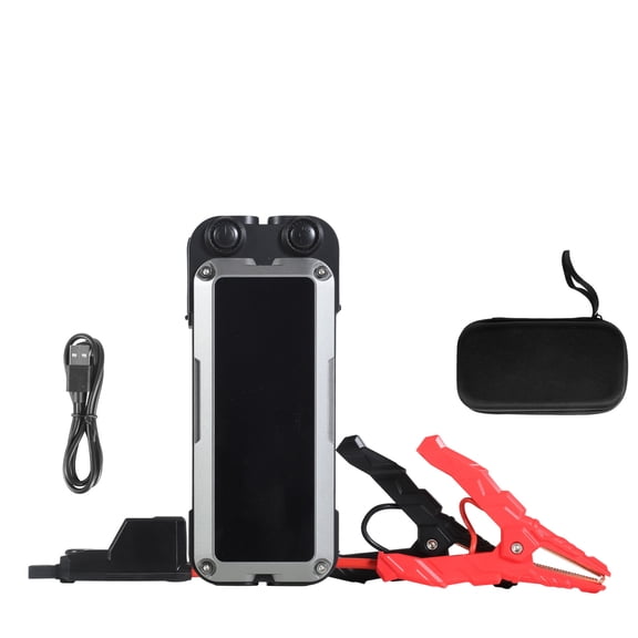 KFFKFF Portable Jump Starter, 4000A Peak, 12V Lithium Battery Booster, Car Battery Pack with Flashlight and Jumper Cables, Suitable for 10L Gas and 8L Diesel Engines