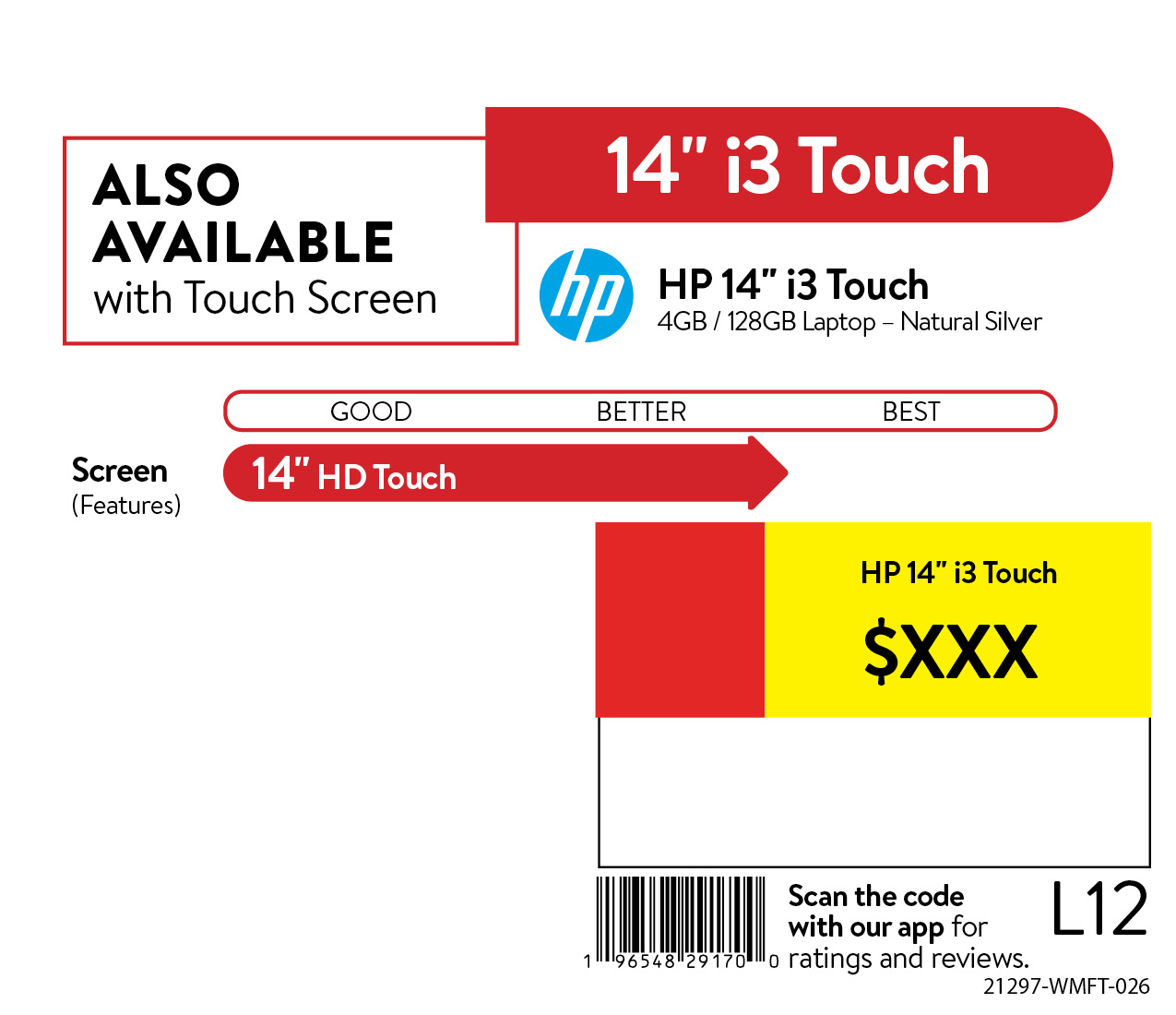 14" Replacement LED LCD Screen For HP Laptops – Matte HD 1366x768, Fits 14-DQ2097NR, 14-DQ2031WM
