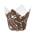 thumbnail image 6 of Panificio 1 oz Tulip Chocolate Wisp Paper Regular Baking Cup - 3" x 3" x 3 1/2" - 200 count box, 6 of 11