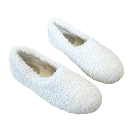 

Homgreen Women s Flat hair hair shoes women autumn winter wear plus cashmere lamb shoes women s single shoes women s shoes